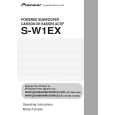PIONEER S-W1EX/KUCXTW1 Manual de Usuario
