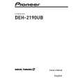 PIONEER DEH-2190UB/XN/ID Manual de Usuario