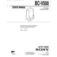 SONY BCV500 Manual de Servicio SONY BCV500 Manual de Servicio