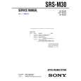 SONY SRSM30 Manual de Servicio