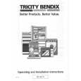 TRICITY BENDIX BL493W Manual de Usuario