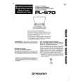 PIONEER PL-570 Manual de Usuario