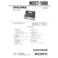 SONY MDCT1000 Manual de Servicio