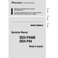 PIONEER DEH-P44 Manual de Usuario