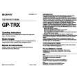 SONY GP-TRX Manual de Usuario