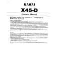 KAWAI X45D Manual de Usuario