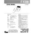 SONY ITK500 Manual de Servicio