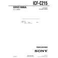 SONY ICFC215 Manual de Servicio
