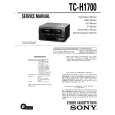 SONY TC-H1700 Manual de Servicio