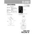SONY SSD102 Manual de Servicio