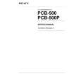 SONY PCB-500P Manual de Servicio
