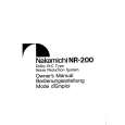 NAKAMICHI NR200 Manual de Usuario