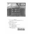 SONY TC-500A Manual de Servicio