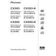 PIONEER XV-CX505-K/TDXJ/RB Manual de Usuario