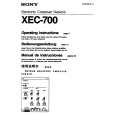 SONY XEC-700 Manual de Usuario