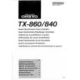 ONKYO TX-860 Manual de Usuario