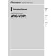 PIONEER AVG-VDP1/EW Manual de Usuario