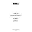 ZANUSSI ZOB653X Manual de Usuario