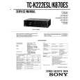 SONY TC-K222ESL Manual de Servicio