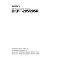 SONY BKPF-205R Manual de Servicio