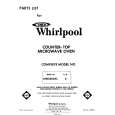 WHIRLPOOL MW8600XL0 Catálogo de piezas