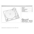 GARRARD Zero 100 Manual de Usuario