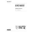SONY EVO-9850 VOLUME 1 Manual de Servicio