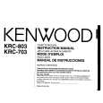 KENWOOD KRC803 Manual de Usuario