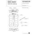 KENWOOD KAC-6403 Manual de Servicio