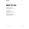 SONY MDR-IF510K Manual de Usuario