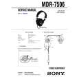 SONY MDR7506 Manual de Servicio