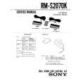 SONY RM-S2070K Manual de Servicio