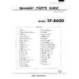 SHARP SF-8600 Catálogo de piezas