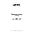 ZANUSSI ZCG560MX Manual de Usuario