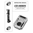 GEMINI CD-1800X Manual de Usuario