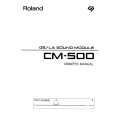 ROLAND CM-500 Manual de Usuario
