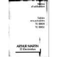 ARTHUR MARTIN ELECTROLUX TE0004W1 Manual de Usuario ARTHUR MARTIN ELECTROLUX TE0004W1 Manual de Usuario