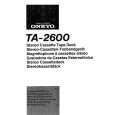 ONKYO TA-2600 Manual de Usuario