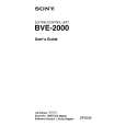 SONY BVE-2000 Manual de Usuario