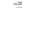 CANON FAXL250 Manual de Usuario