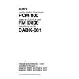 SONY DABK-801 Manual de Usuario