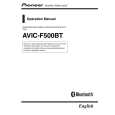 PIONEER AVIC-F500BT/XCN/AU Manual de Usuario