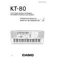CASIO KT80 Manual de Usuario