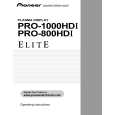 PIONEER PRO-800HDI/LUCXC Manual de Usuario