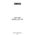 ZANUSSI ZGF759ICW Manual de Usuario