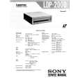 SONY LDP-2000 Manual de Servicio