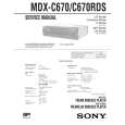 SONY MDXC670 Manual de Servicio