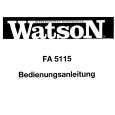 WATSON FA5115 Manual de Usuario