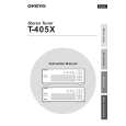 ONKYO T405X Manual de Usuario
