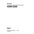 SONY HDW-2000 Manual de Usuario